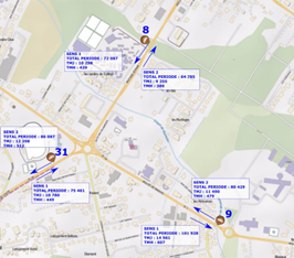 Opération de comptage routier pour la mise en place du TCSP à Cayenne
