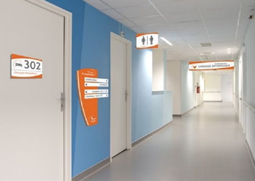 Signalétique intérieure (extrait étude du Centre Hospitalier de Brive-la-Gaillarde)
