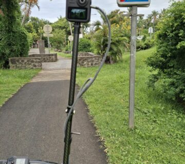 relevé terrain à vélo pour étude de jalonnement cyclable à La Réunion